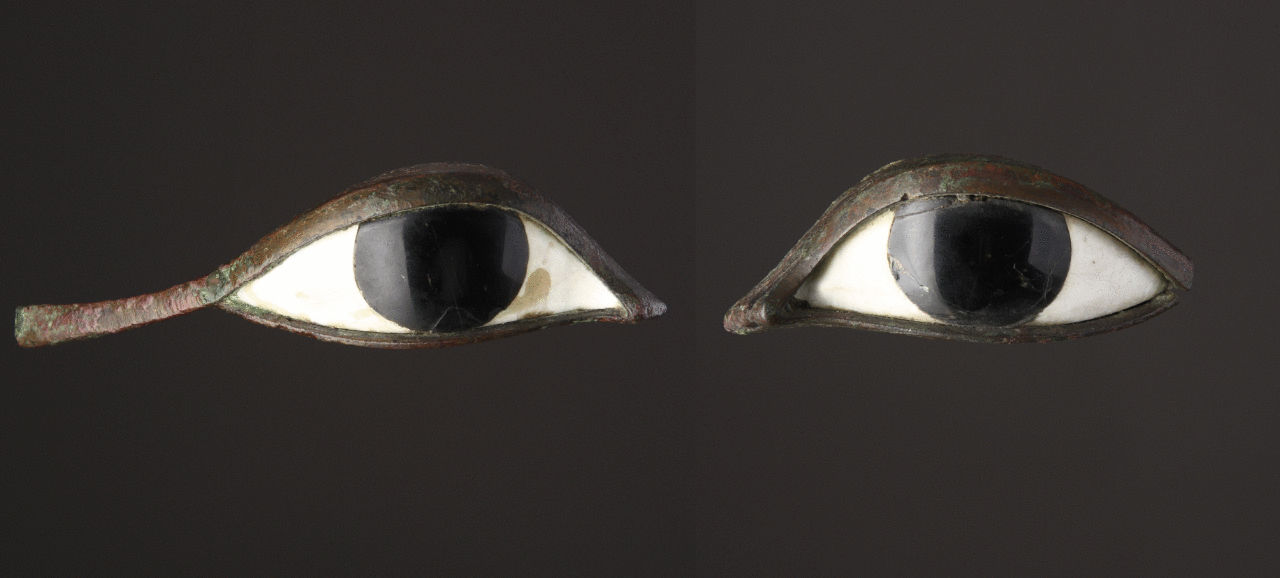 Rare Pair of Over Life Size Ancient Egyptian Eye Inlays